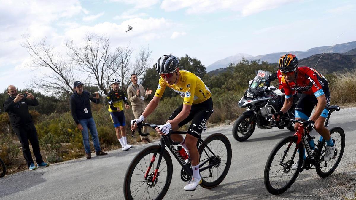 Pogacar, con Landa, en la Vuelta a Andalucía.