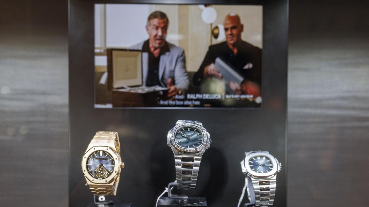 Algunos de los relojes de Sylvester Stallone subastados en Sotherby's.