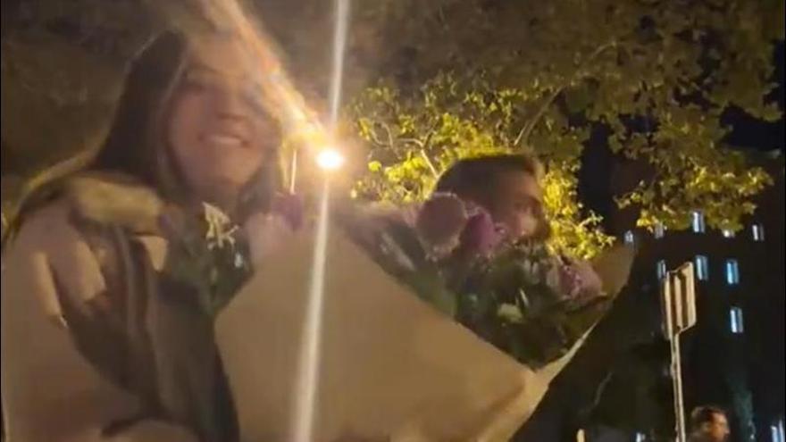 La pareja fue sorprendida por Leo Messi