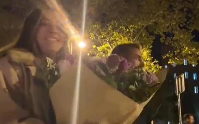 La pareja fue sorprendida por Leo Messi