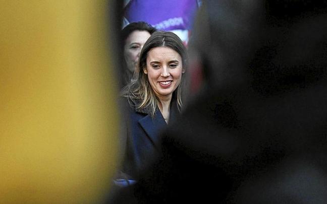 La todavía ministra de Igualdad Irene Montero, en un acto de Unidas Podemos. | FOTO: E.P.