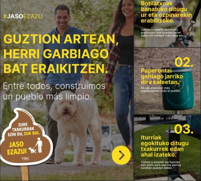 La campaña incluye iniciativas como colocar más papeleras para excrementos y adaptar las fuentes a los perros