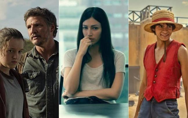 Fotogramas de las series ‘The Last of Us’, ‘El cuerpo en llamas’ y ‘One piece’.