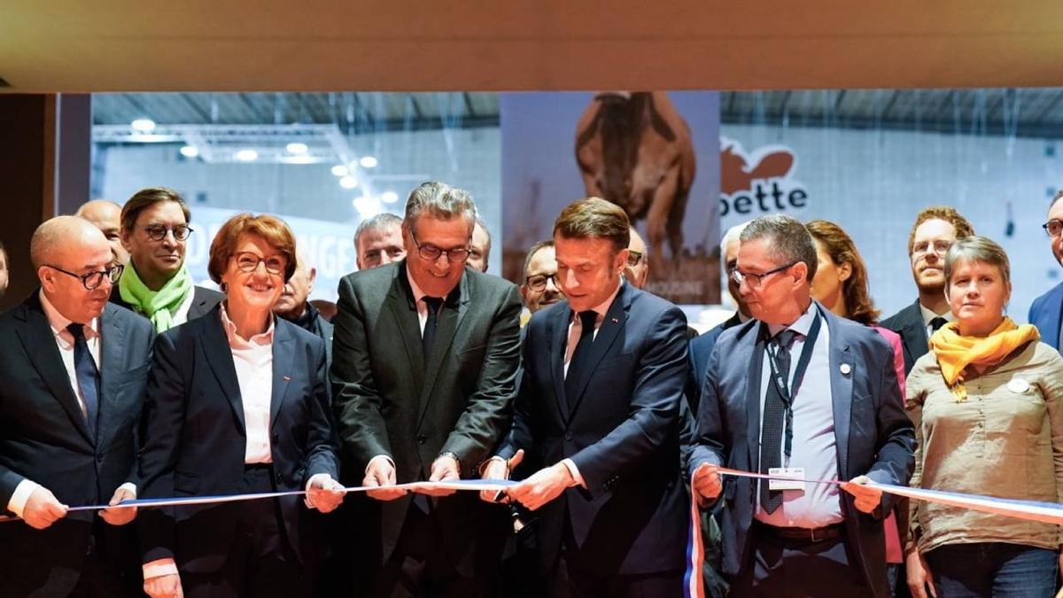 Emmanuel Macron en la Feria de Agricultura de París