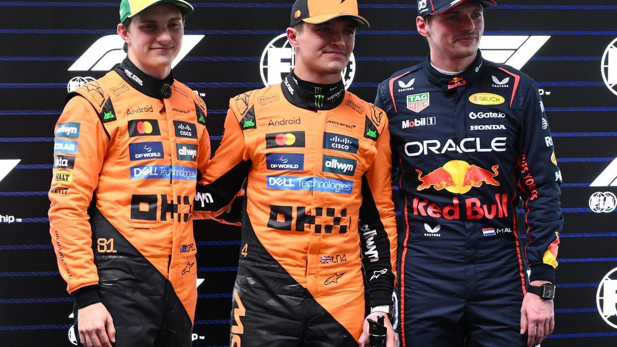 Lando Norris, Oscar Piastri y Max Verstappen conforman las tres primeras posiciones de salida para el Gran Premio de Australia