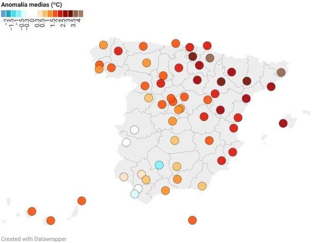 El mes de agosto de 2026 ha sido el más cálido registrado en el noroeste de España.