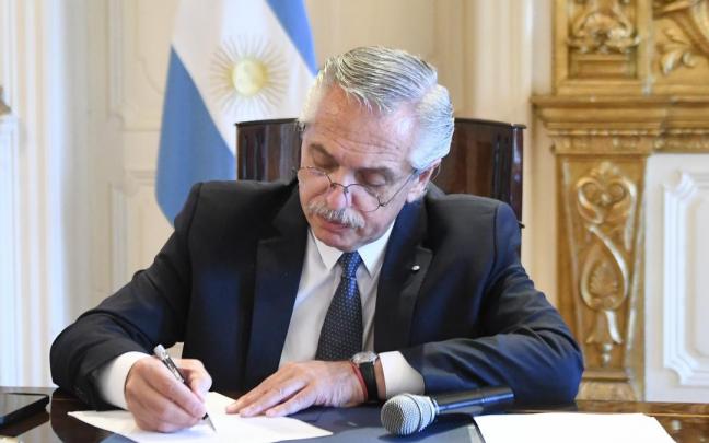 El presidente de Argentina, Alberto Fernández.