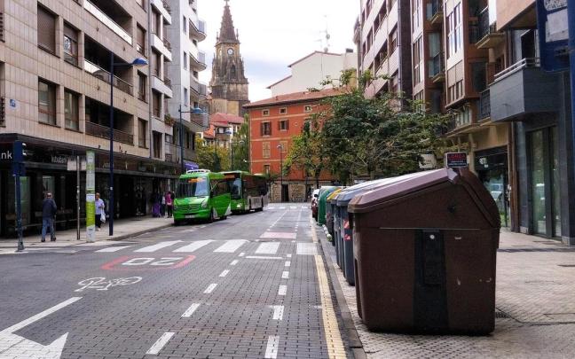 Contenedoresen la calle Xenpelar