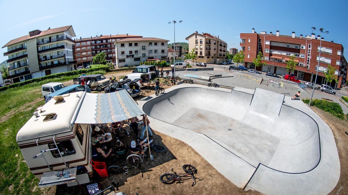La pista Skate Bowl de Amurrio en el barrio de Abiaga