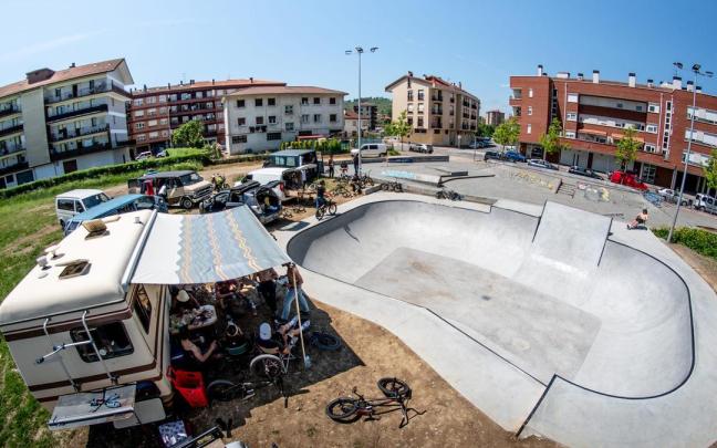 La pista Skate Bowl de Amurrio en el barrio de Abiaga