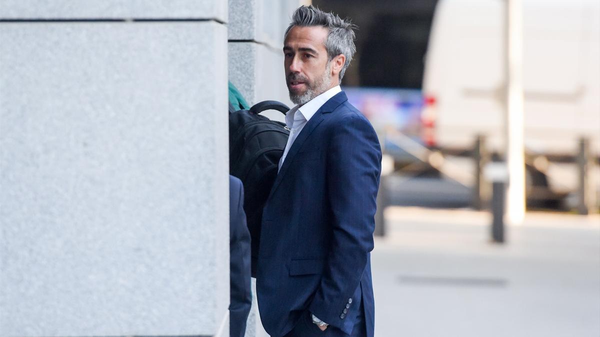 Jorge Vilda, a su llegada a la Audiencia Nacional.