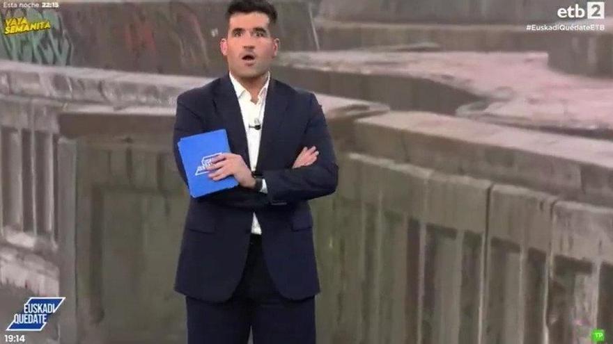 Odei Esnaola no daba crédito a lo sucedido desde plató.