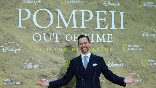Tom Hiddleston durante la presentación en Londres de 'Pompeya: Más allá del tiempo'.