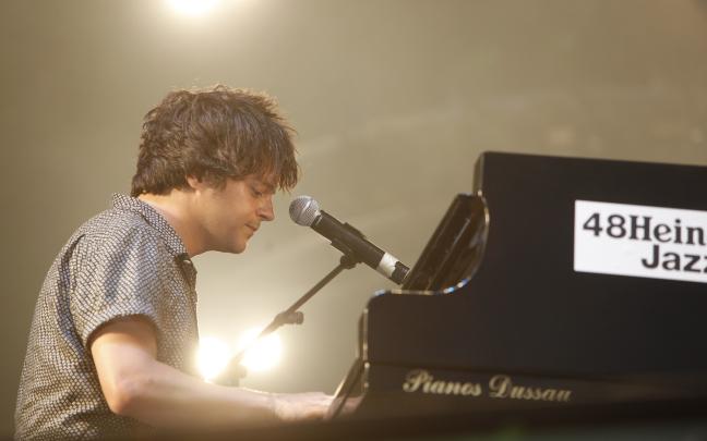 Jamie Cullum, en su participación en el 48º Jazzaldia, en el 2013 Jamie Cullum, en su participación en el 48º Jazzaldia, en el 2013