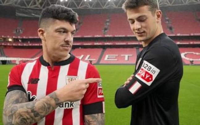 Capa y Agirrezabala muestran el nuevo logo en la camiseta