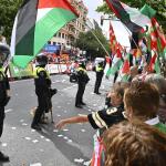 Imagen de archivo de las protestas en Bilbao contra la participación de Israel en La Vuelta