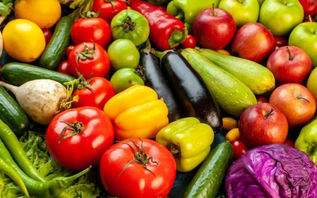 Variedad de frutas y verduras