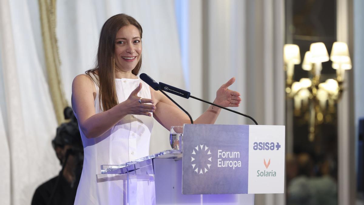 La portavoz del PP en el Congreso, Ester Muñoz, hoy en Madrid.