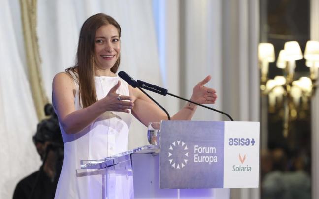 La portavoz del PP en el Congreso, Ester Muñoz, hoy en Madrid.