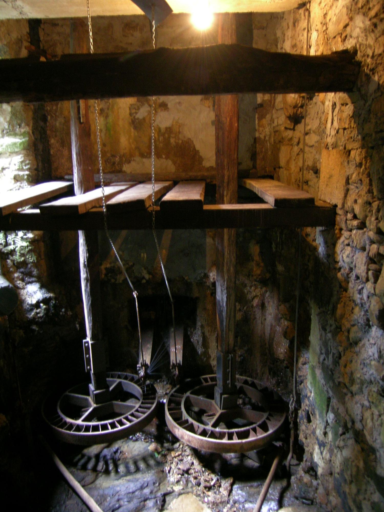 Zona de turbinas del molino de Ibargutxi.