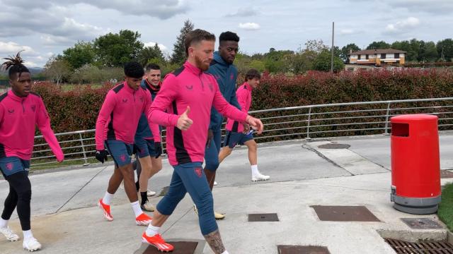 Iker Muniain en el entrenamiento de esta mañana tras anunciar su despedida 