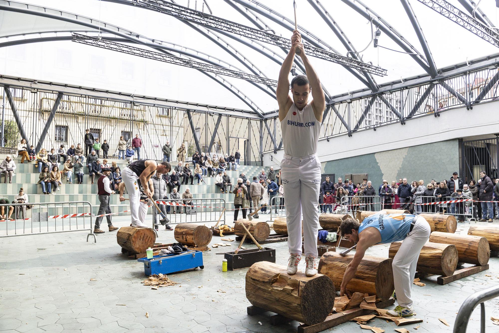 Errebal sirvió de escenario al campeonato de aizkolaris de San Andrés.