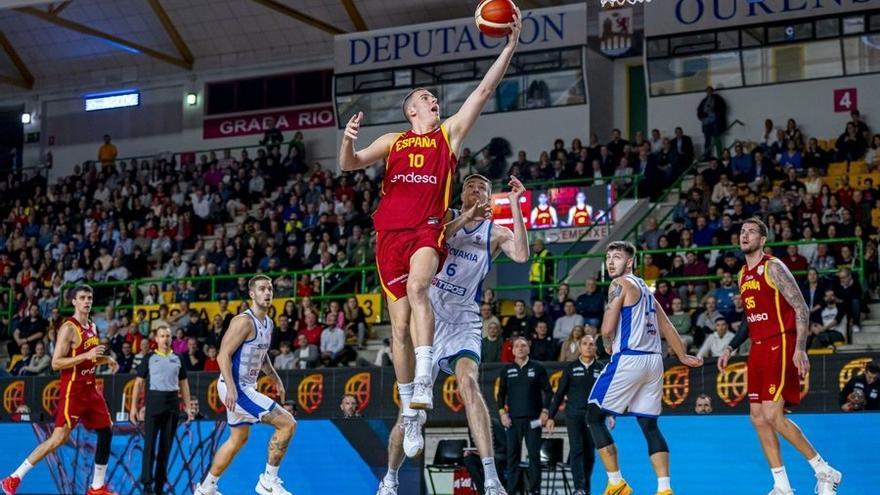 La selección española masculina de baloncesto ante Eslovaquia