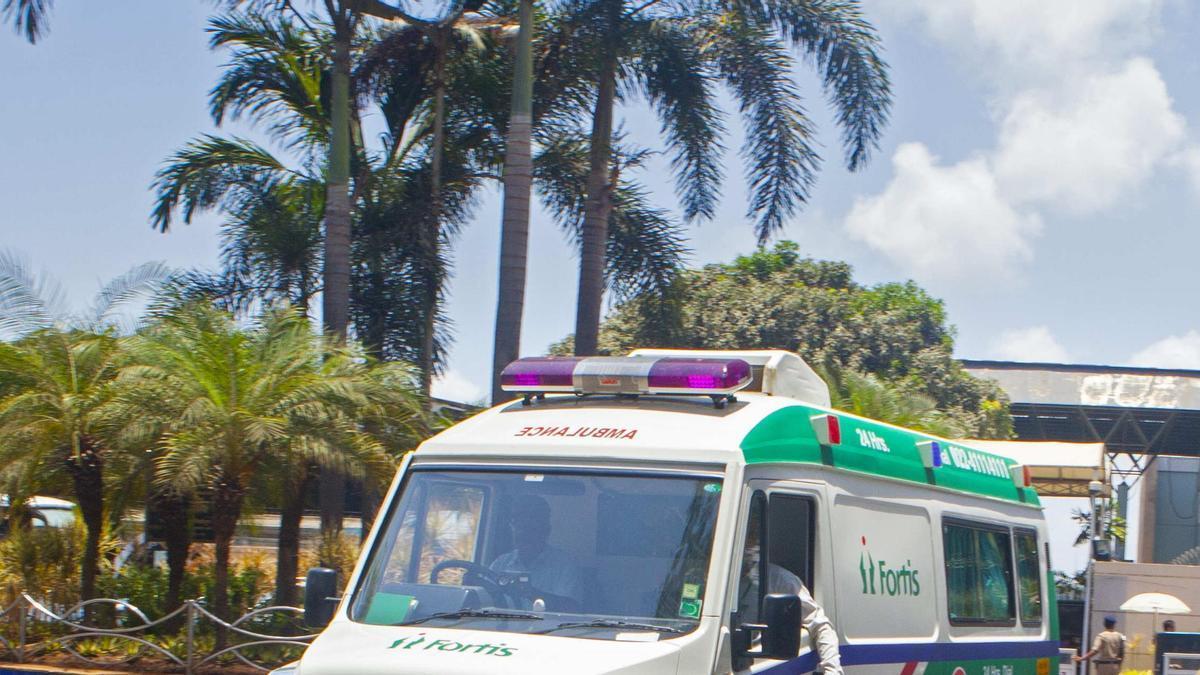 Una ambulancia en India.