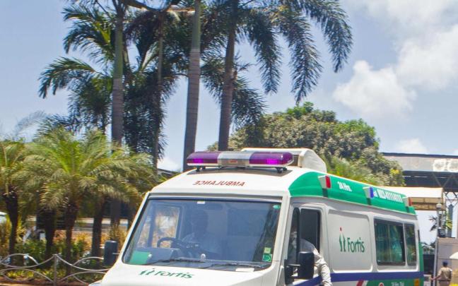 Una ambulancia en India.