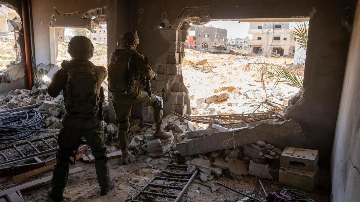 Soldados israelíes en la Franja de Gaza.