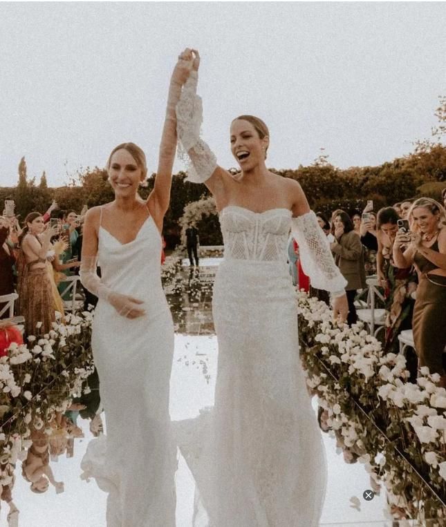 Isabella y Francesca el día de su boda.