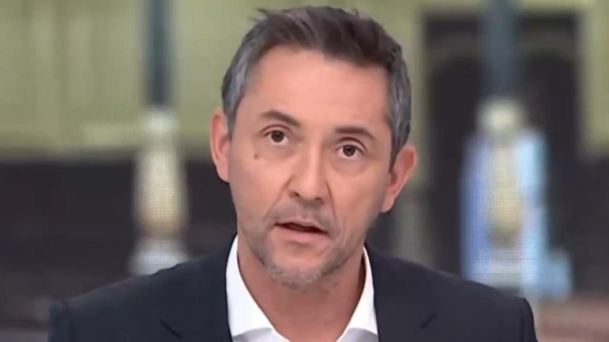 Javier Ruiz, en pleno enfado.