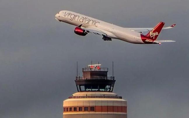 Un vuelo de Virgin Atlantic. Un vuelo de Virgin Atlantic.