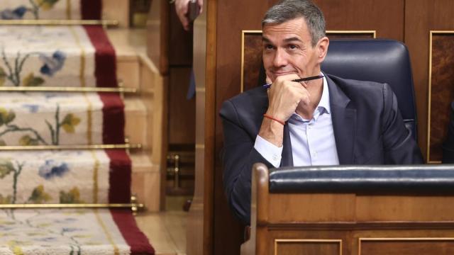 El presidente del Gobierno, Pedro Sánchez, durante una sesión plenaria en el Congreso de los Diputados