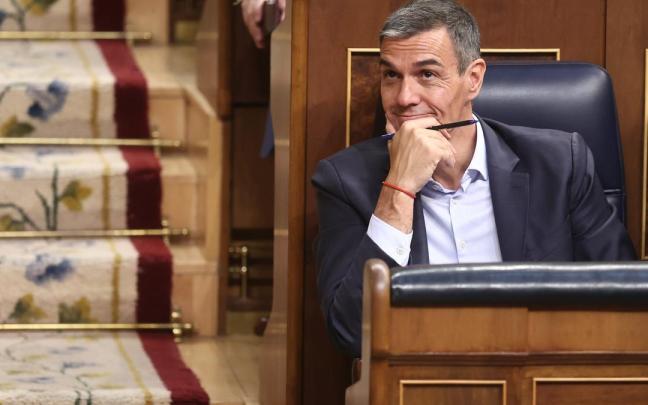 El presidente del Gobierno, Pedro Sánchez, durante una sesión plenaria en el Congreso de los Diputados