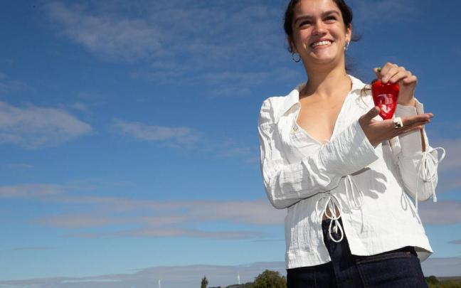 Amaia Romero, con un pimiento.