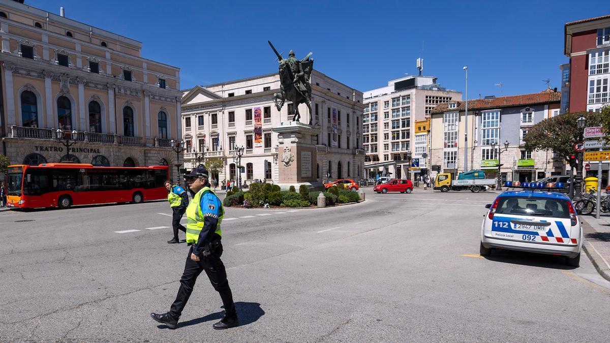 Agentes de la Policía Local de Burgos.