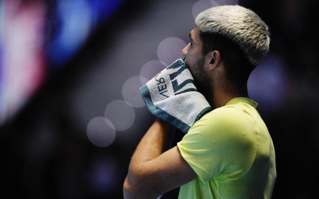Carlos Alcaraz durante las finales de la ATP