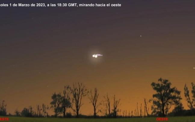 Conjunción de Venus y Júpiter. Conjunción de Venus y Júpiter.