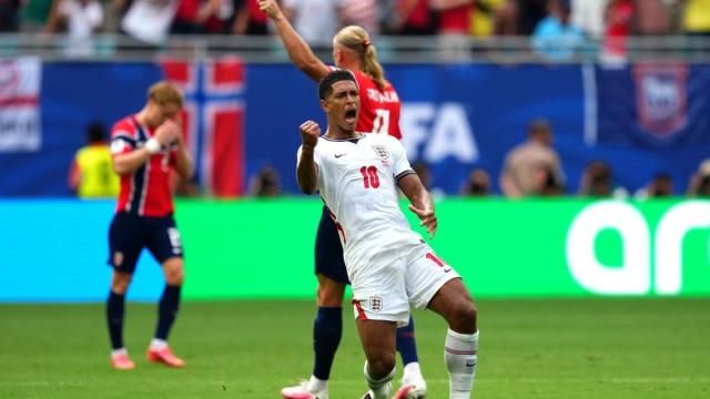 Jude Bellingham celebrando uno de sus goles frente a Noruega en el Mundial 2026.