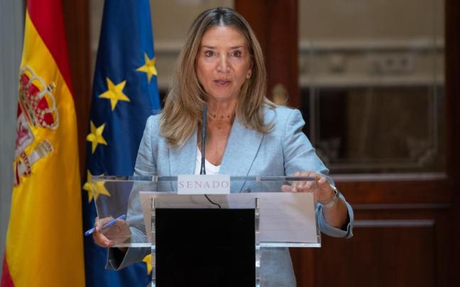 La portavoz del PP en el Senado, Alicia García, en el Senado.