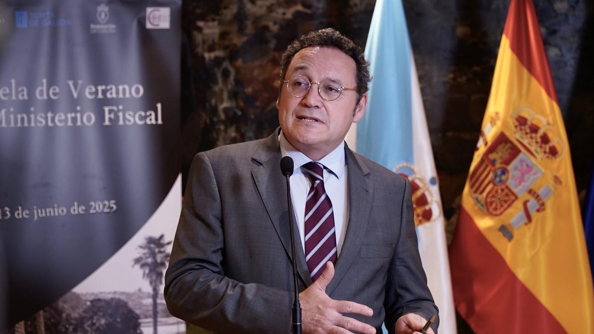 El fiscal general del Estado, Álvaro García Ortiz, en la clausura de la Escuela de Verano del Ministerio Fiscal.