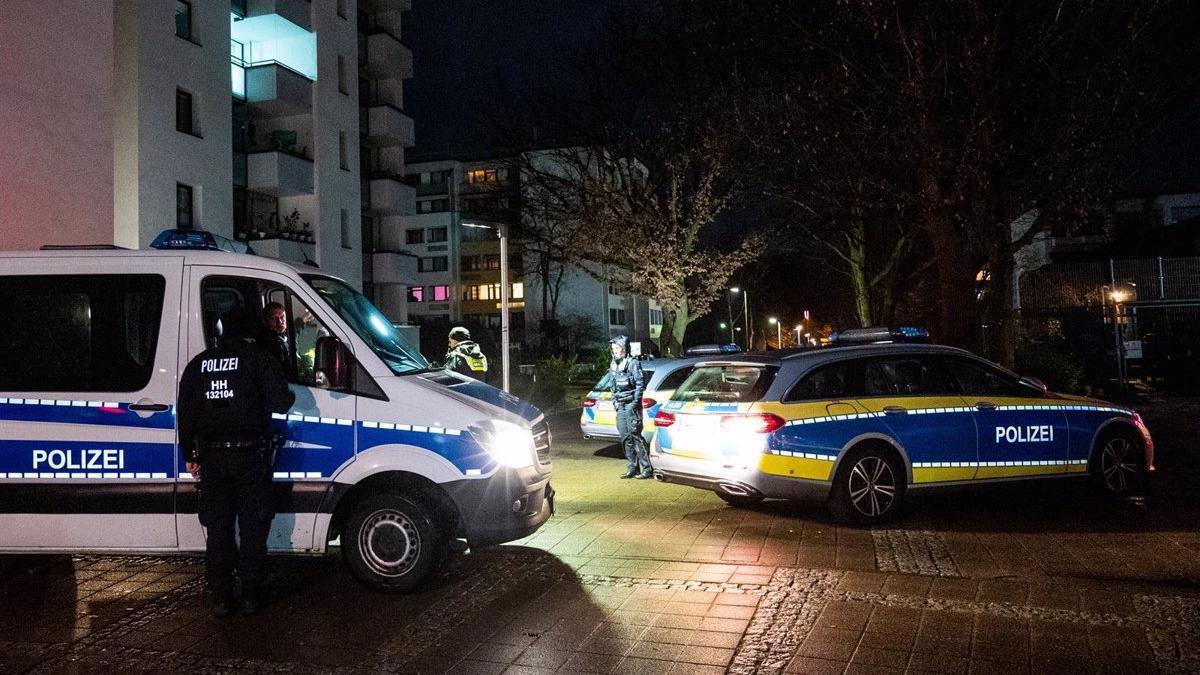 Varias unidades policiales en el lugar del atropello