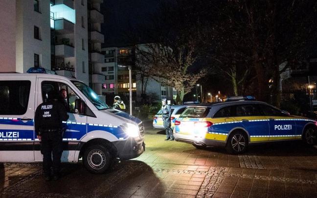 Varias unidades policiales en el lugar del atropello