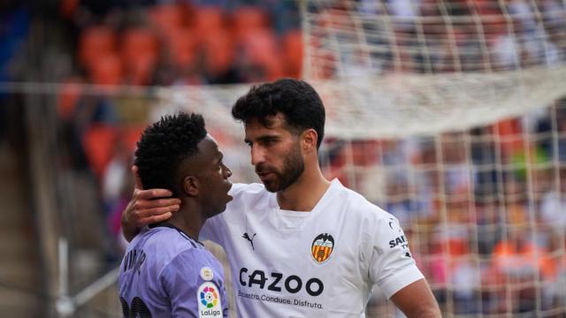 Vinicius, durante el encuentro el pasado domingo entre el Real Madrid y el Valencia en Mestalla.