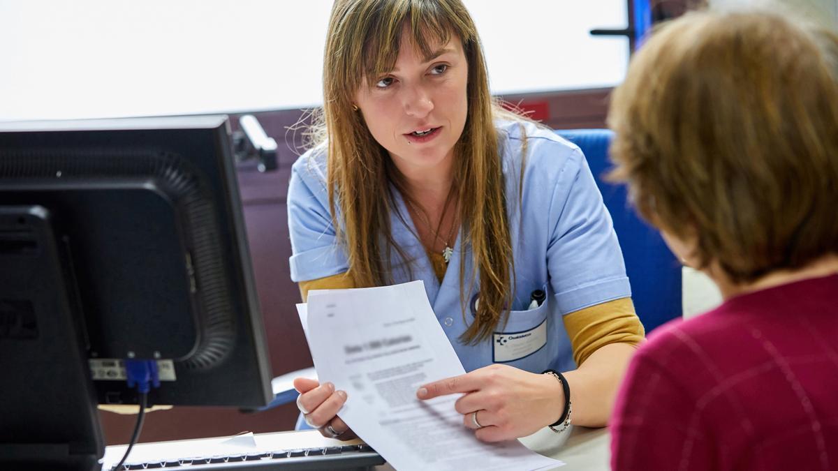 Consulta enfermería en un Centro de Salud de Osakidetza