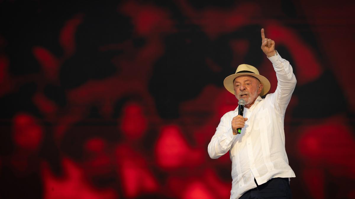 El presidente de Brasil, Luiz Inácio Lula da Silva, en un evento este sábado en Taboão da Serra (Brasil).