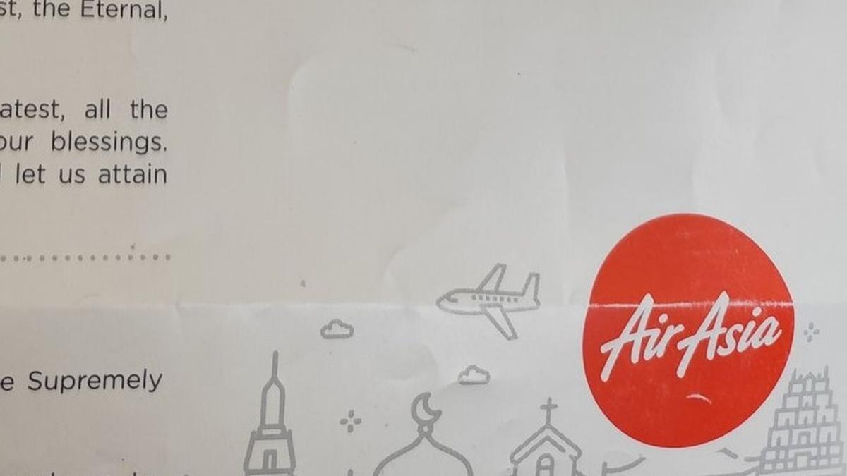 Un fragmento del folleto de AirAsia.