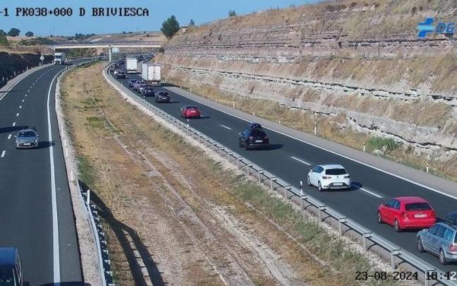 Imagen de archivo de la AP-1 a la altura de Briviesca (Burgos).