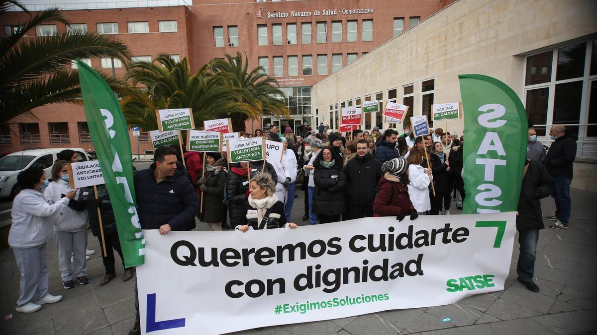 Satse, el Sindicato de Enfermería en Navarra, en huelga